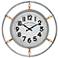 Swindon Glossy Silver 29 1/4" High Round Wall Clock