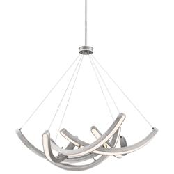 Swing Time 30&quot; Wide Brushed Silver LED Chandelier