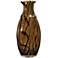 Swirl Brown 17" High Decorative Glass Vase