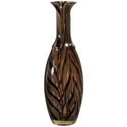 Swirl Brown 21 1/4&quot; High Decorative Glass Vase