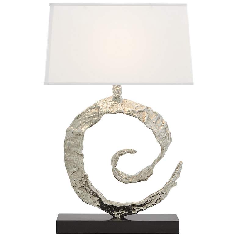 Image 1 Swirl Lamp-Nickel w/Black Granite