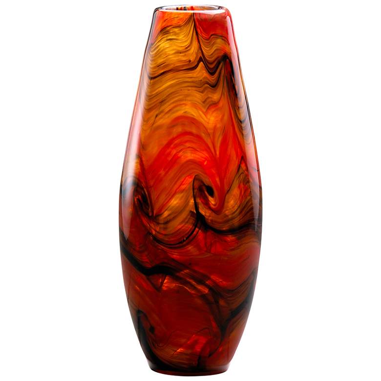 Image 1 Swirl Large Italian 13" High Glass Vase