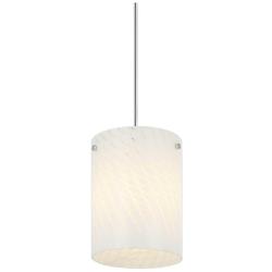 Swirled 1-Lt Pendant - Chrome