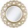 Swirling Circles Champagne 33" Wide Round Wall Mirror