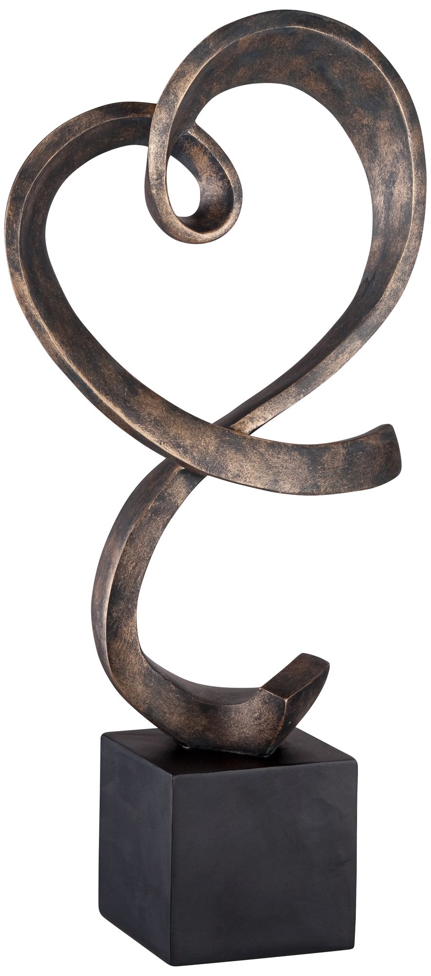 The Kiss 18" Wide SilverNickel Tabletop Sculpture 1N734 Lamps Plus