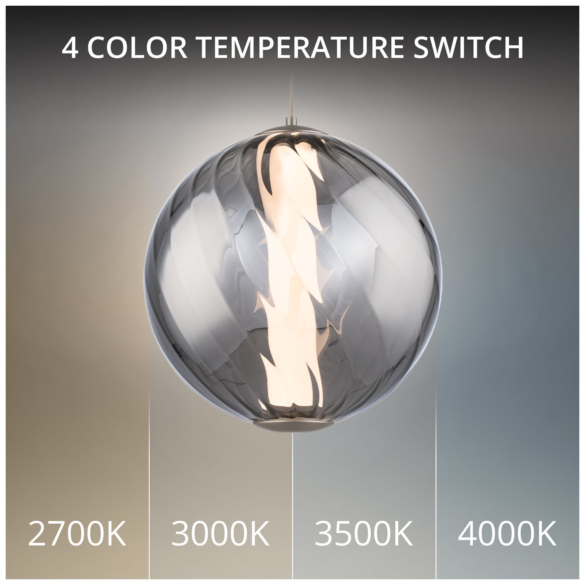 Image 4 Swirly 10.6"H x 9.9"W 1-Light Mini-Pendant in SM more views