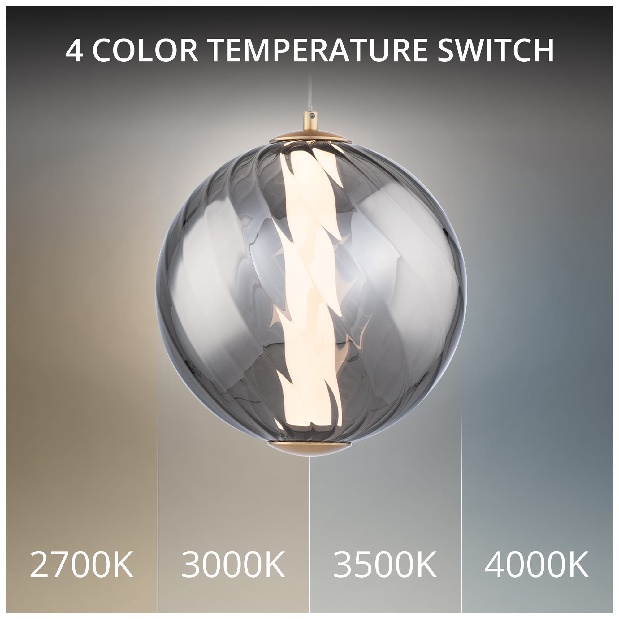 Image 4 Swirly 10.6"H x 9.9"W 1-Light Mini-Pendant in SM more views