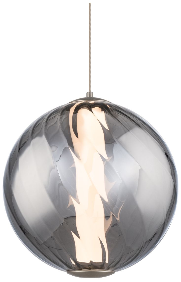 Swirly 10.6"H x 9.9"W 1-Light Mini-Pendant in SM