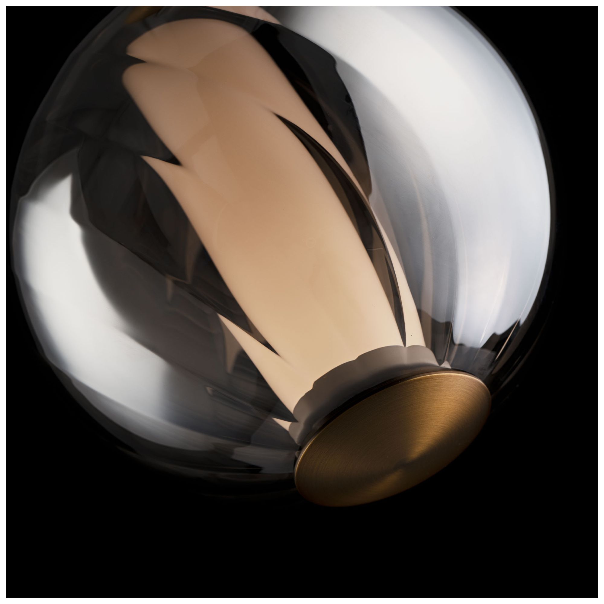 Image 3 Swirly 6.5"H x 5.9"W 1-Light Mini-Pendant in SM more views