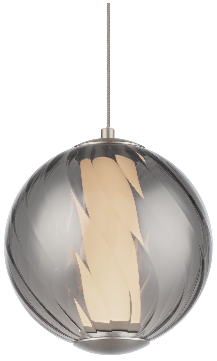 Swirly 6.5"H x 5.9"W 1-Light Mini-Pendant in SM