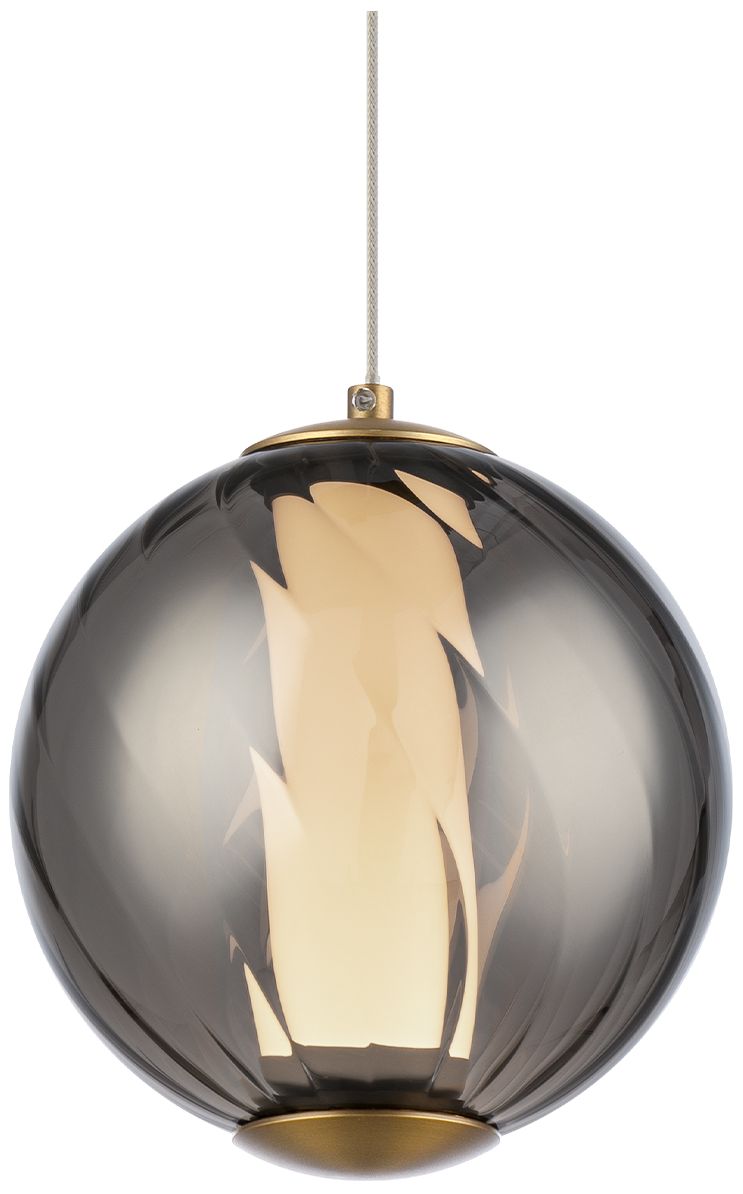 Swirly 6.5"H x 5.9"W 1-Light Mini-Pendant in SM