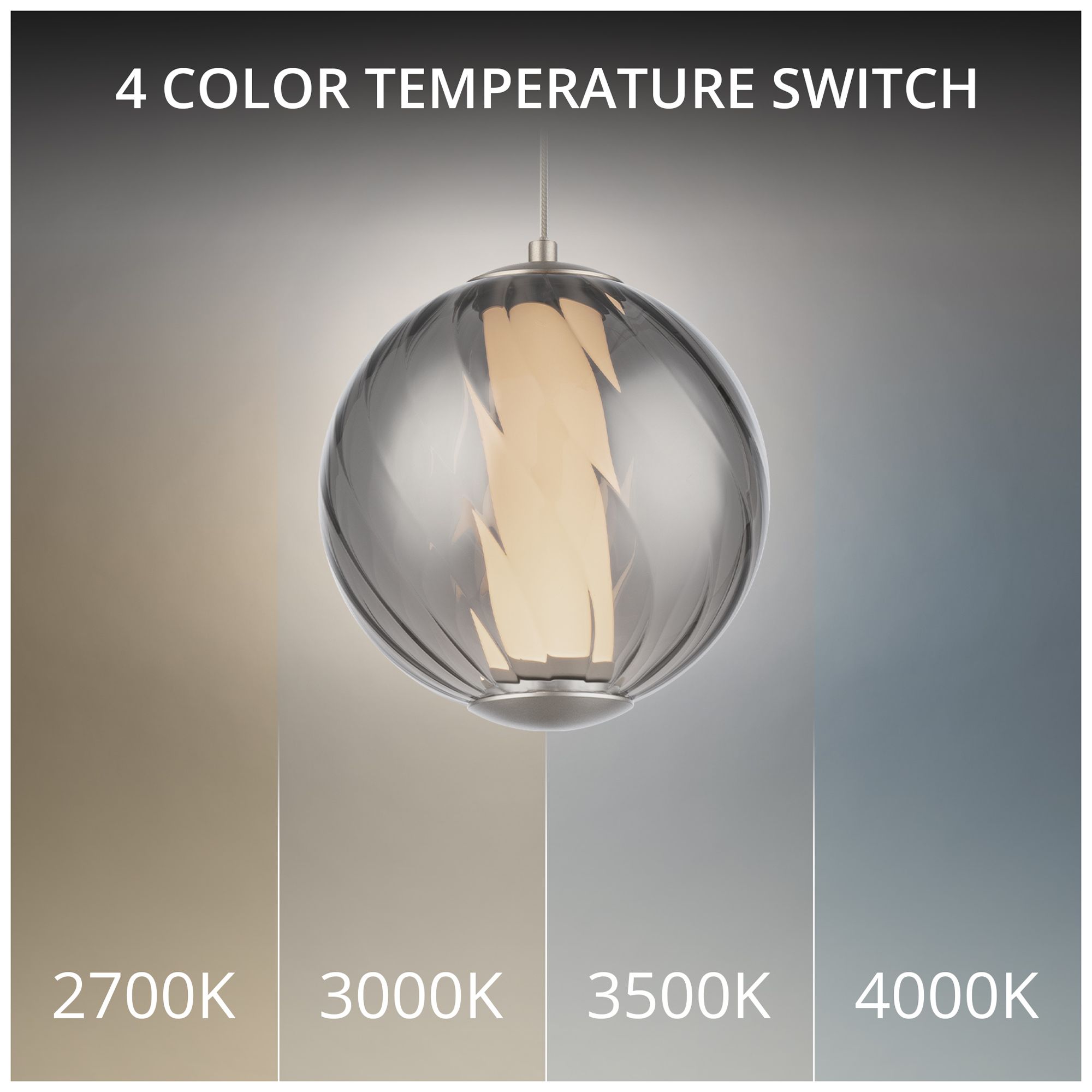 Image 3 Swirly 6.5"H x 5.9"W 1-Light Mini-Pendant in SM more views