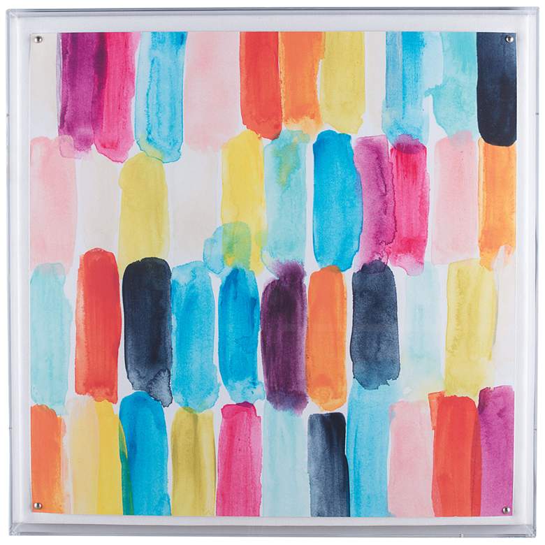 Image 1 Swish 30" Square Shadow Box Framed Giclee Canvas Wall Art