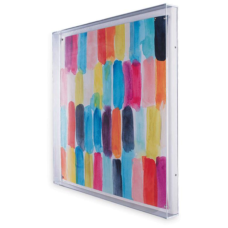 Image 3 Swish 30" Square Shadow Box Framed Giclee Canvas Wall Art more views