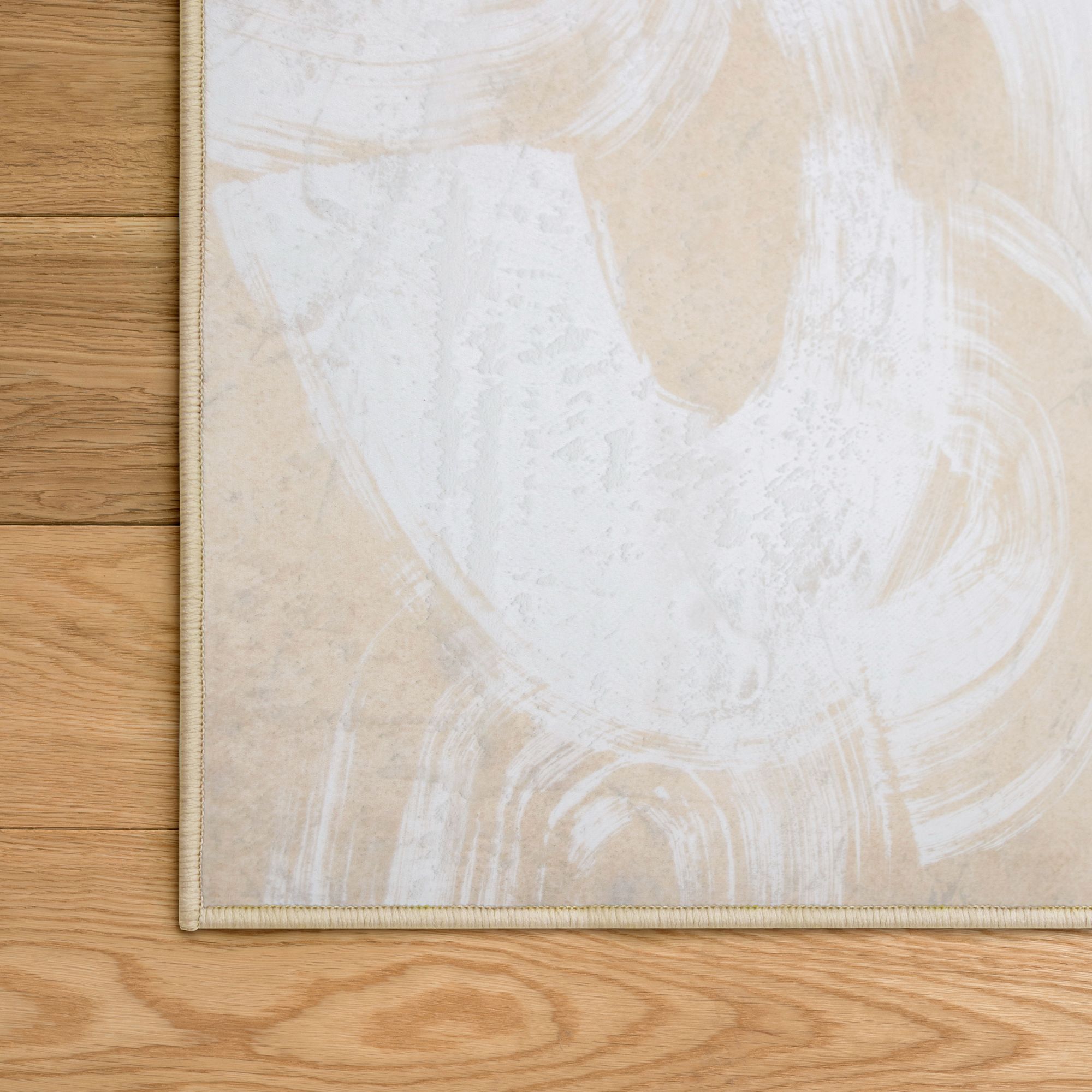 Image 3 Swish Stone I Washable Abstract Art Area Rug size 8'x10' more views