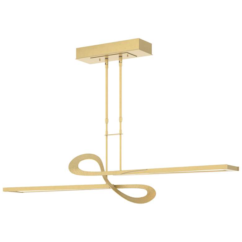 Image 1 Switchback 49.8" Wide Modern Brass LED Pendant