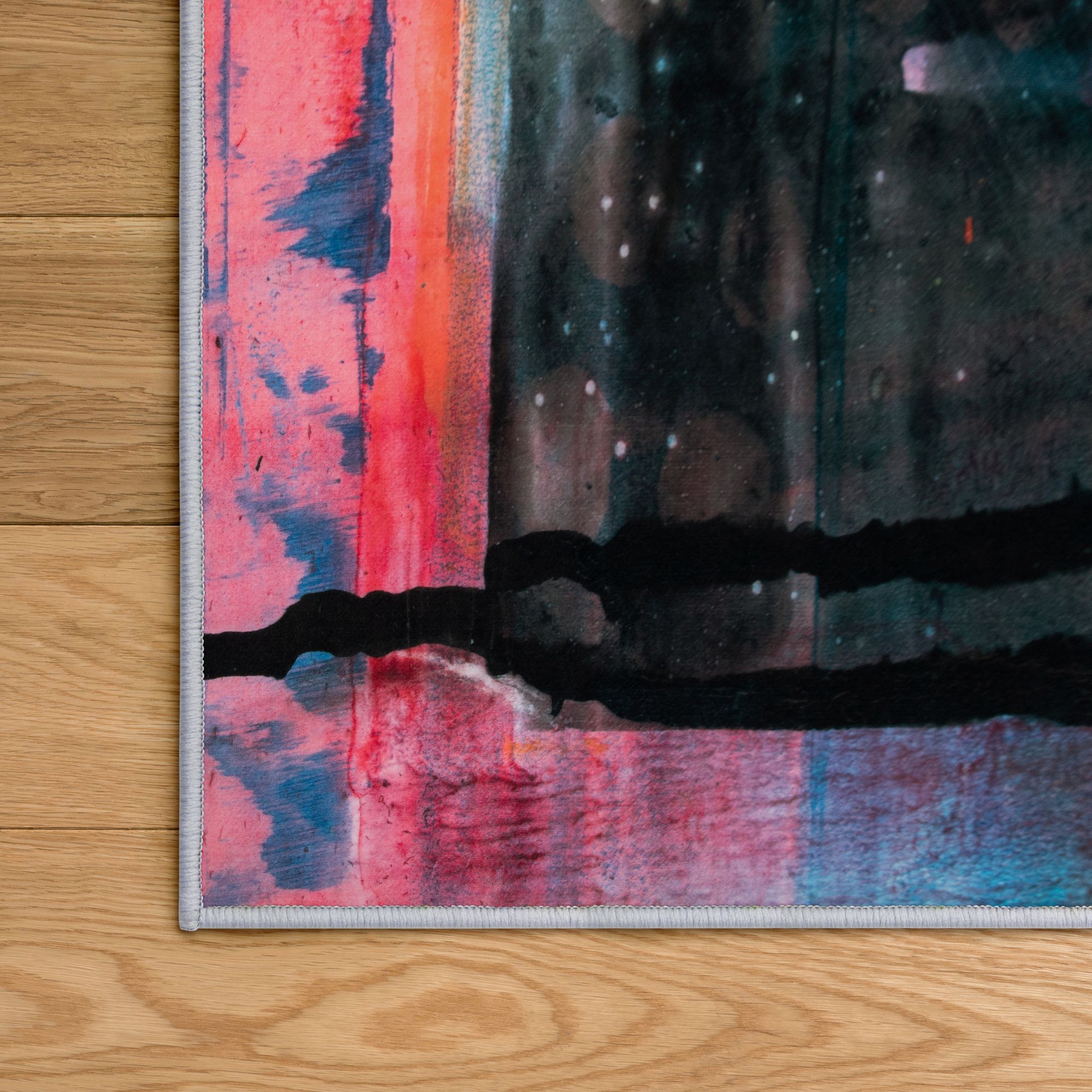 Image 3 Switching Directions Washable Abstract Art Area Rug size 5'x8' more views