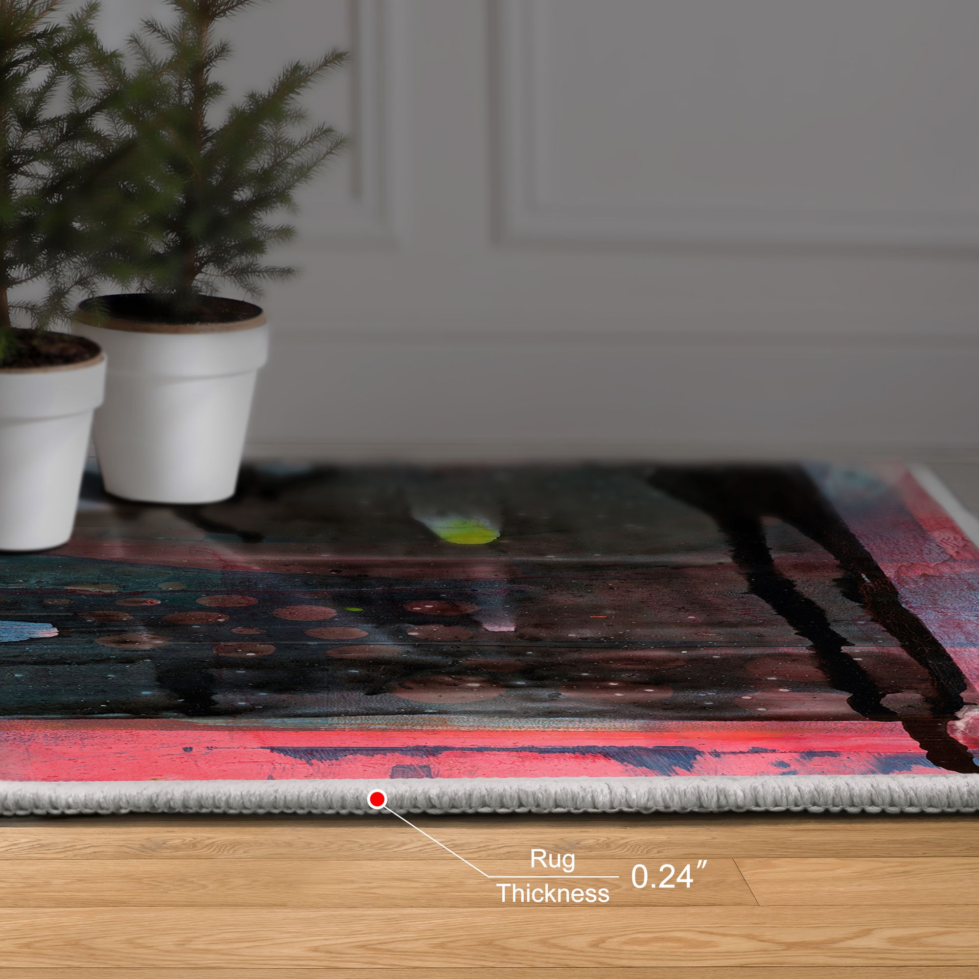 Image 6 Switching Directions Washable Abstract Art Area Rug size 8'x10' more views