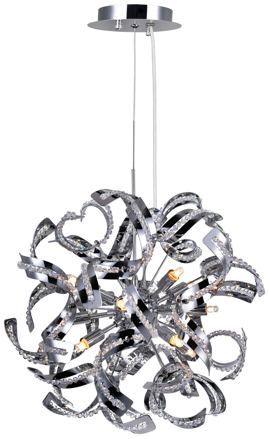 Thumbnail1 of Swivel 12 Light 19in Chrome Chandelier