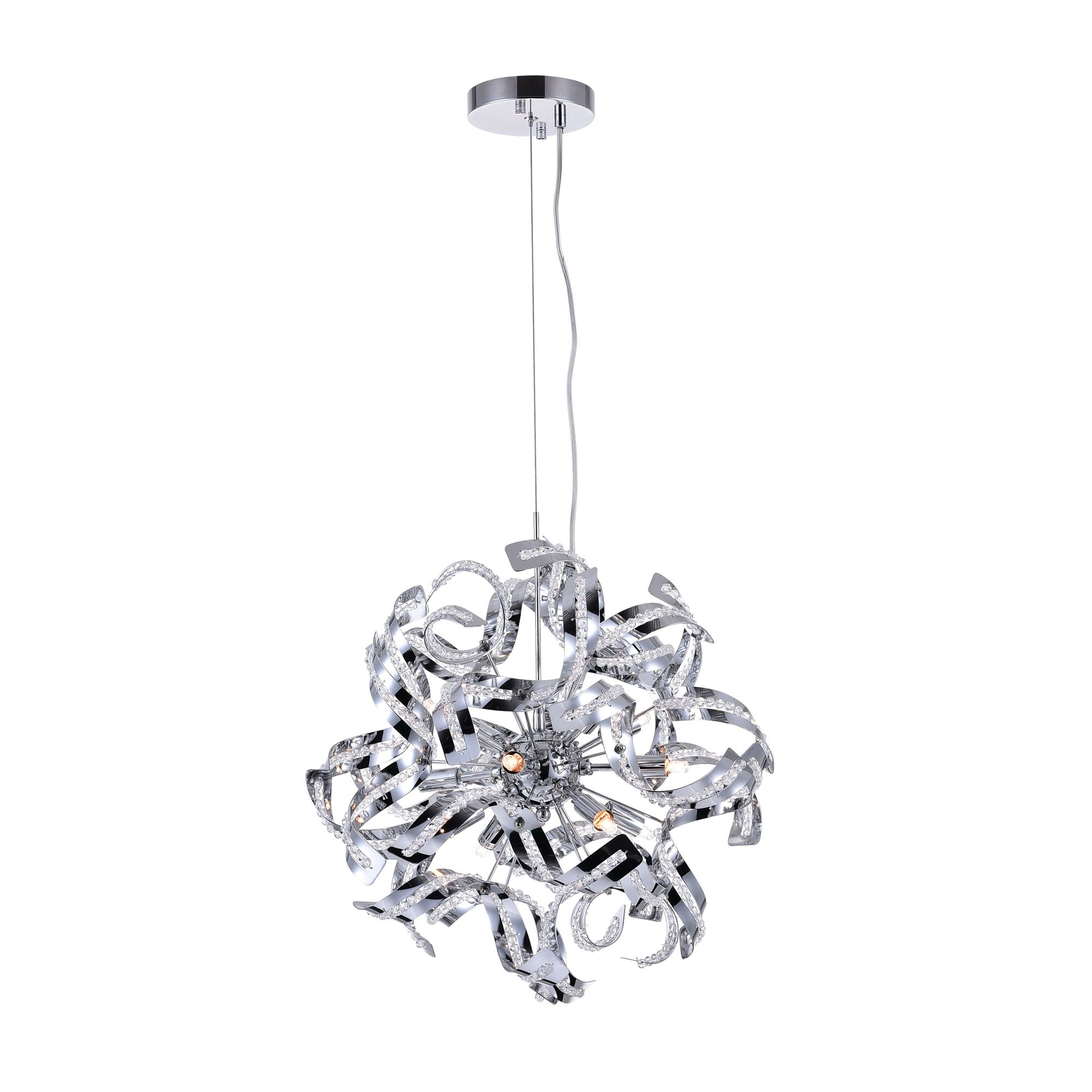 Thumbnail2 of Swivel 12 Light 19in Chrome Chandelier more views