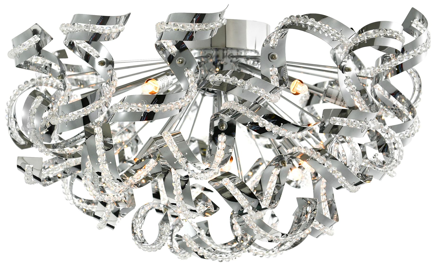 Swivel 13 Light 22in Chrome Flush Mount