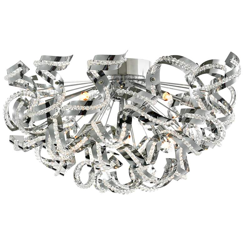 Image 1 Swivel 13 Light Flush Mount With Chrome Finish