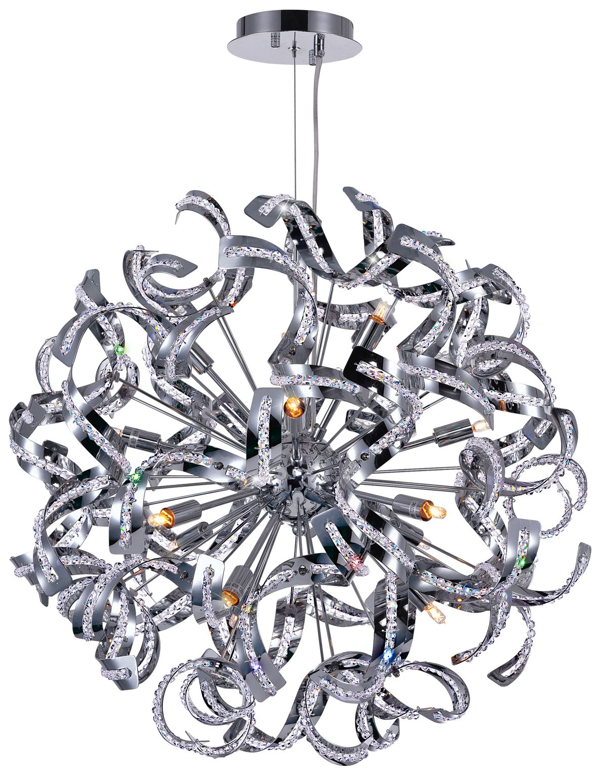 Image 2 Swivel 14 Light 22in Chrome Chandelier