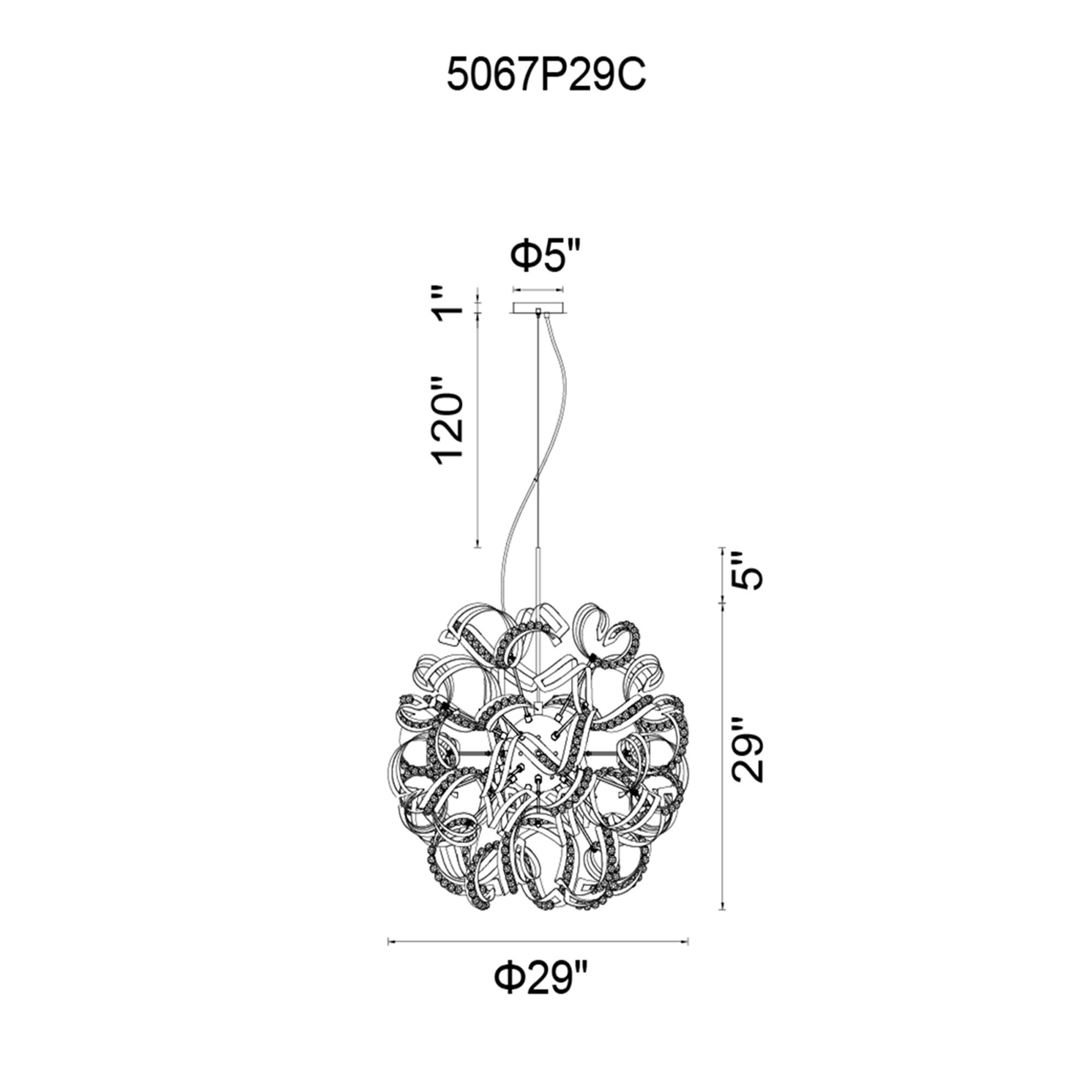 Image 6 Swivel 18 Light 29in Chrome Chandelier more views