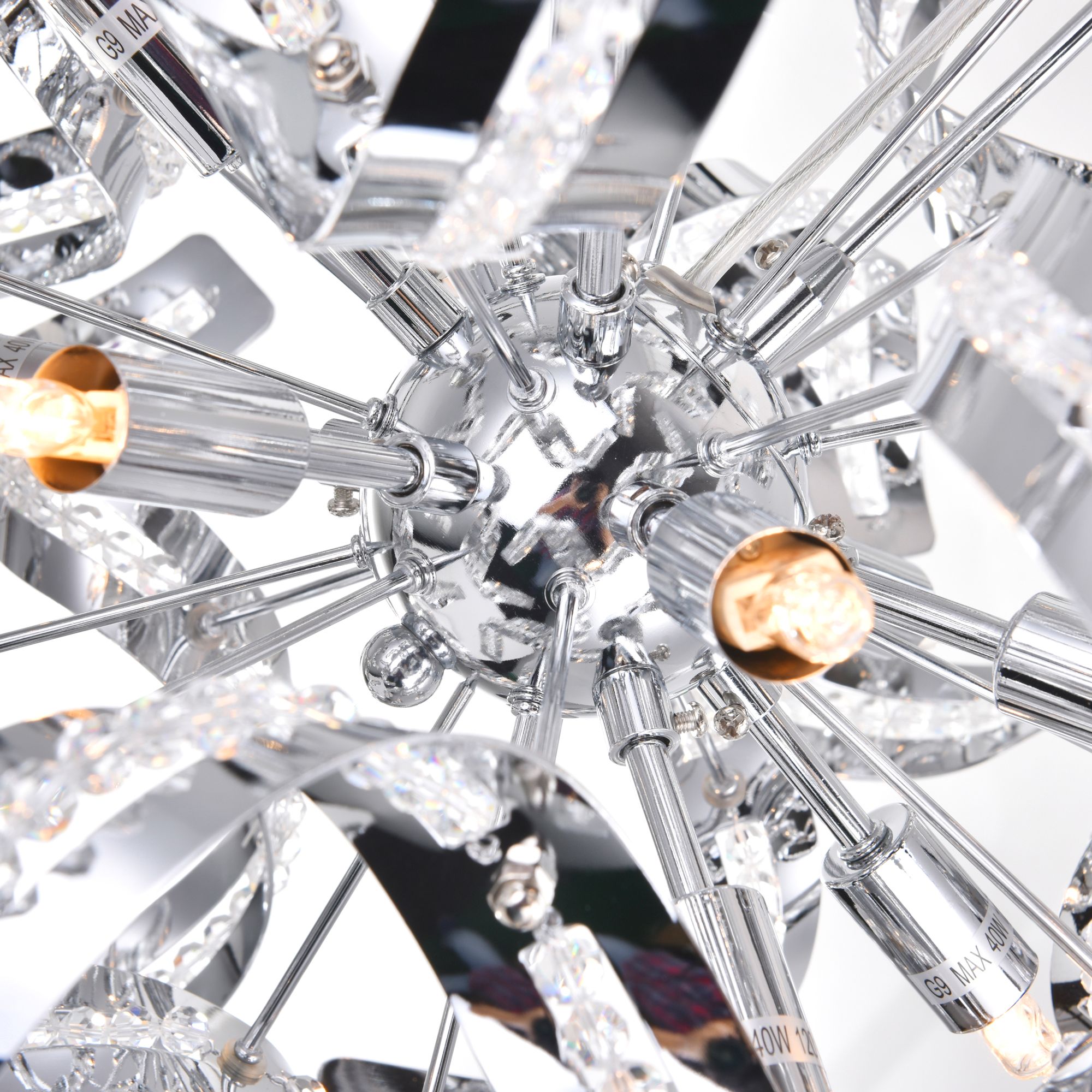 Image 3 Swivel 18 Light Chandelier With Chrome Finish more views