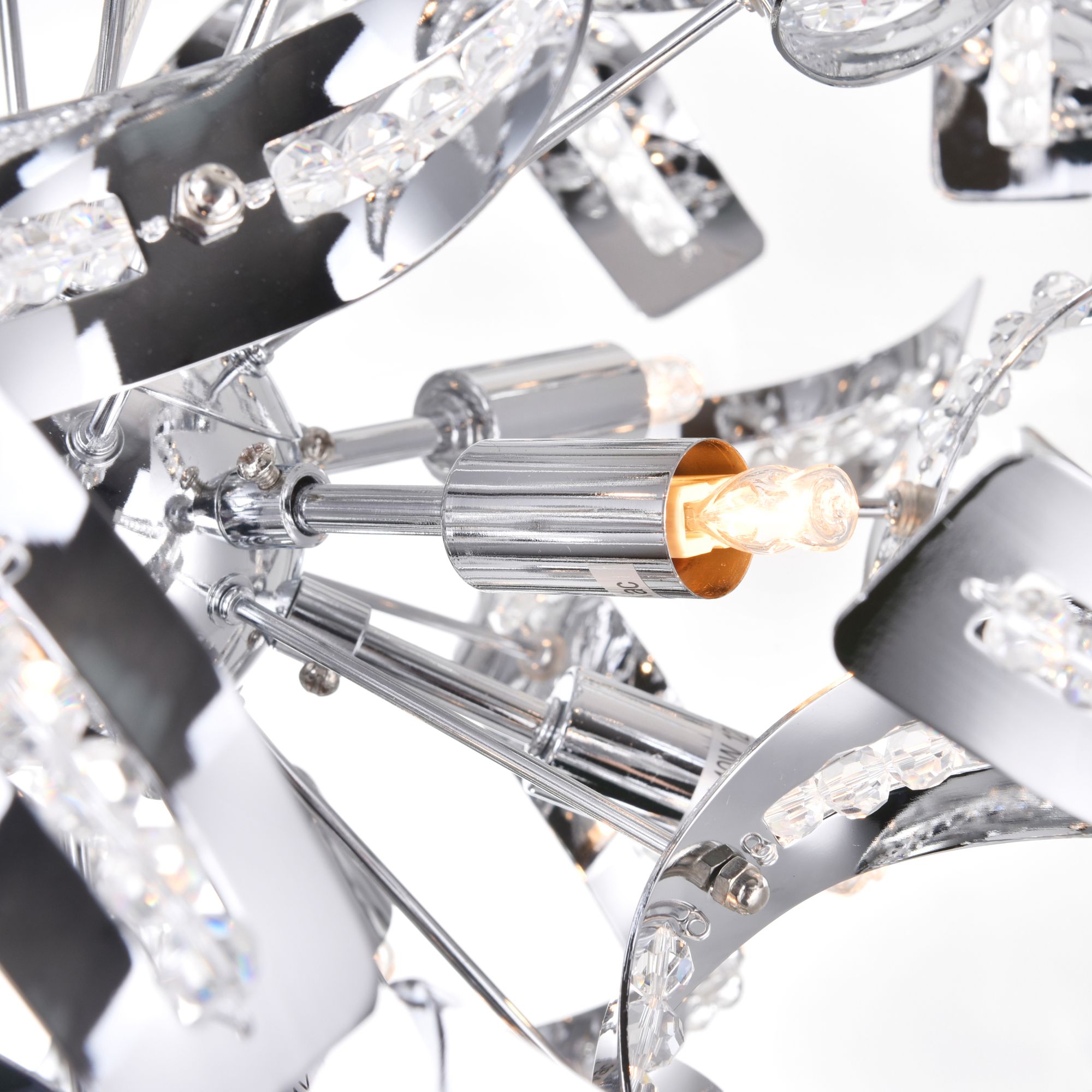 Image 4 Swivel 18 Light Chandelier With Chrome Finish more views