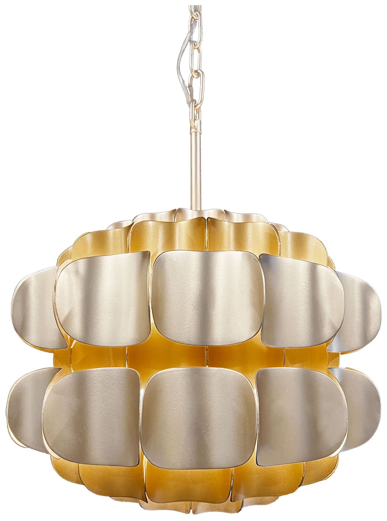 Swoon 1-Lt Pendant - Antique Gold/Gold Dust