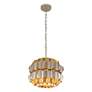 2_Swoon 1-Lt Pendant - Antique Gold/Gold Dust more views