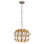 4_Swoon 1-Lt Pendant - Antique Gold/Gold Dust more views
