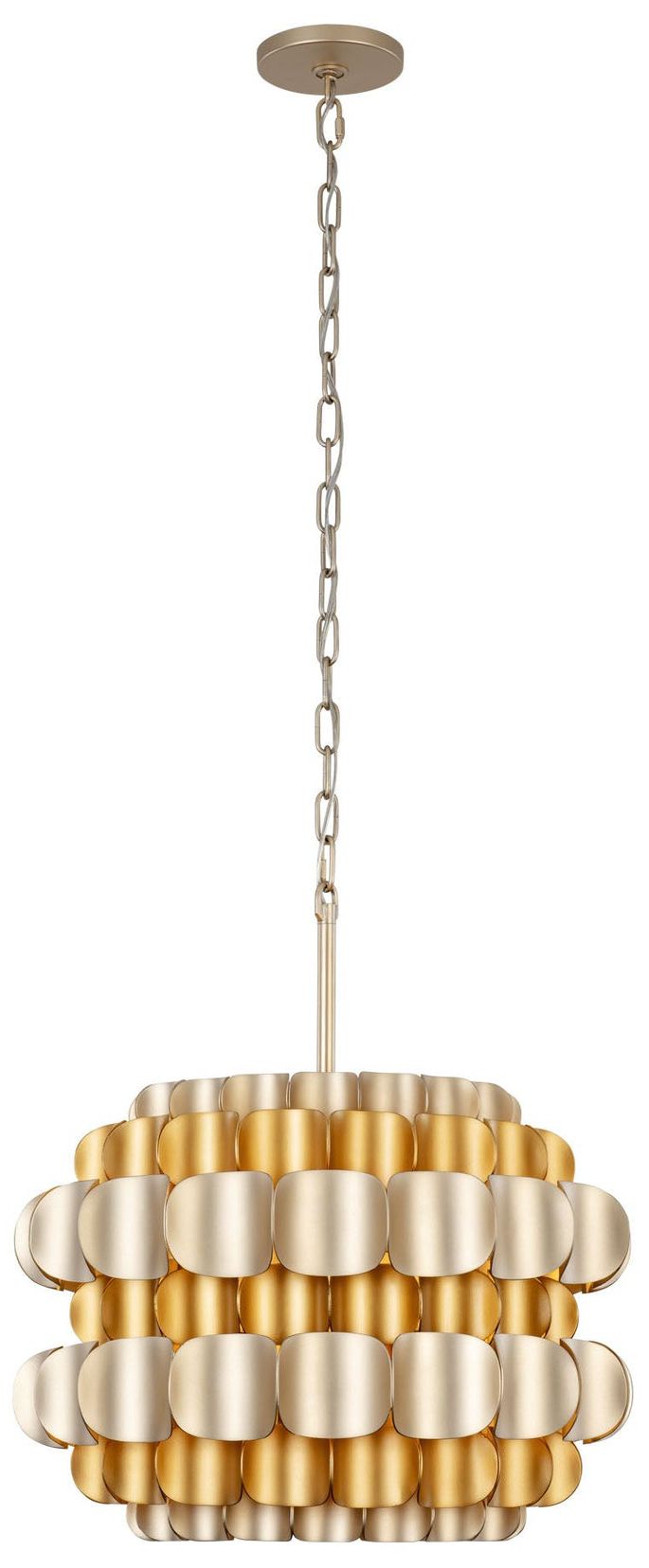 Image 5 Swoon 3-Lt Pendant - Antique Gold/Gold Dust more views