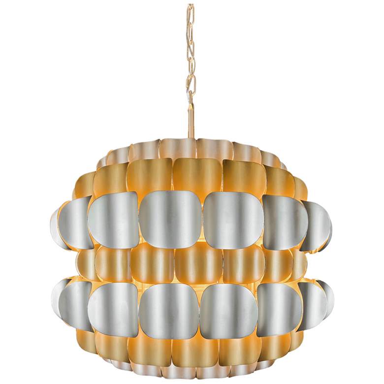 Image 1 Swoon 6-Lt Pendant - Antique Gold/Gold Dust