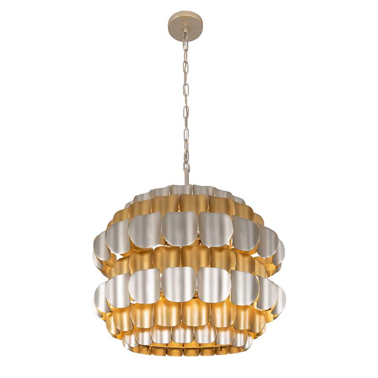 Image 2 Swoon 6-Lt Pendant - Antique Gold/Gold Dust more views