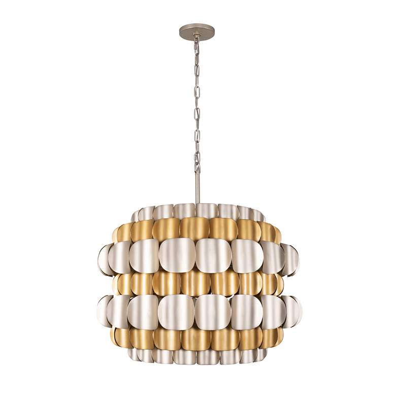Image 4 Swoon 6-Lt Pendant - Antique Gold/Gold Dust more views