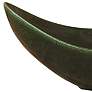 Thumbnail3 of Swoop 20" Wide Modern Ceramic Bowl with Emerald Green Glaze more views