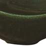 Swoop 20" Wide Modern Ceramic Bowl with Emerald Green Glaze