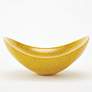Swoop Citron Yellow Reactive Glaze 20" Wide Modern Ceramic Bowl