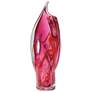 Swordfish Red Swirl 17 3/4" High Ice Glass Abstract Vase