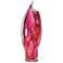 Swordfish Red Swirl 17 3/4" High Ice Glass Abstract Vase