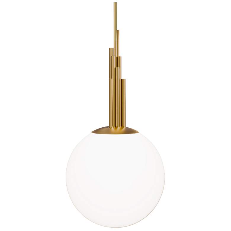 Image 1 Sybil 14in LED Mini Pendant 2700K in Aged Brass