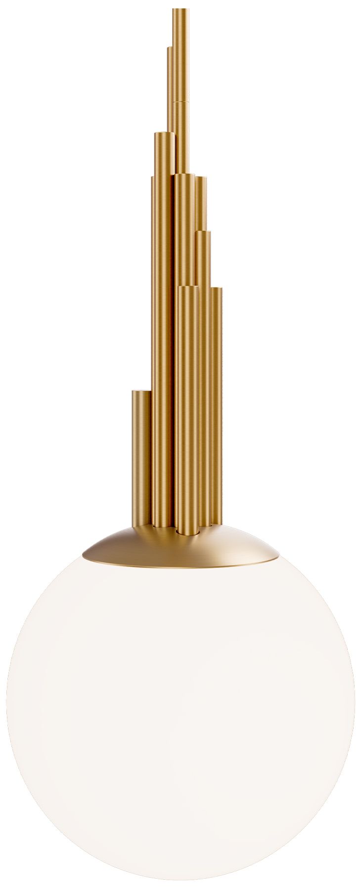 Image 3 Sybil 23.63"H x 9.9"W 1-Light Mini-Pendant in Aged Brass more views