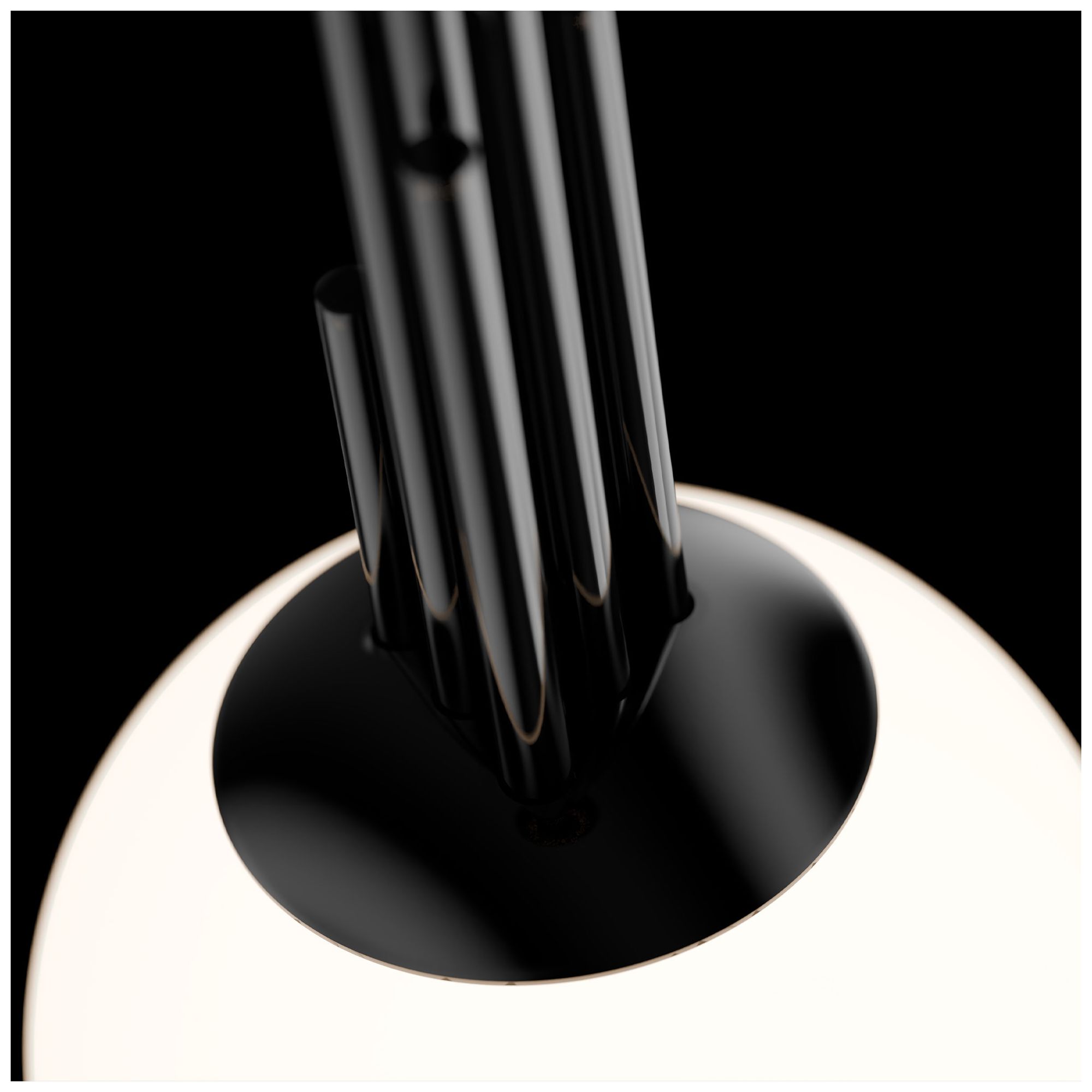 Image 4 Sybil 23.63"H x 9.9"W 1-Light Mini-Pendant in Polished Black Nickel more views