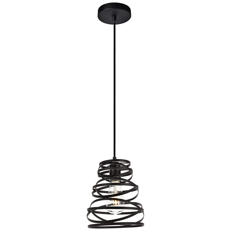 Image 2 Sybil Collection Pendant D7.5 H9.2 Lt:1 Matte Black Finish
