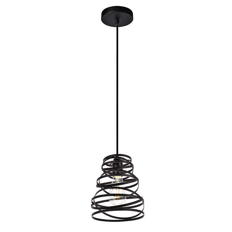 Image 4 Sybil Collection Pendant D7.5 H9.2 Lt:1 Matte Black Finish more views