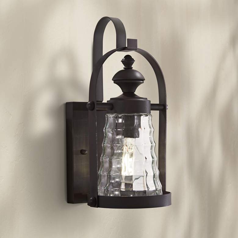 Image 1 Sycamore Trail 13" High Dorian Bronze Outdoor Wall Light