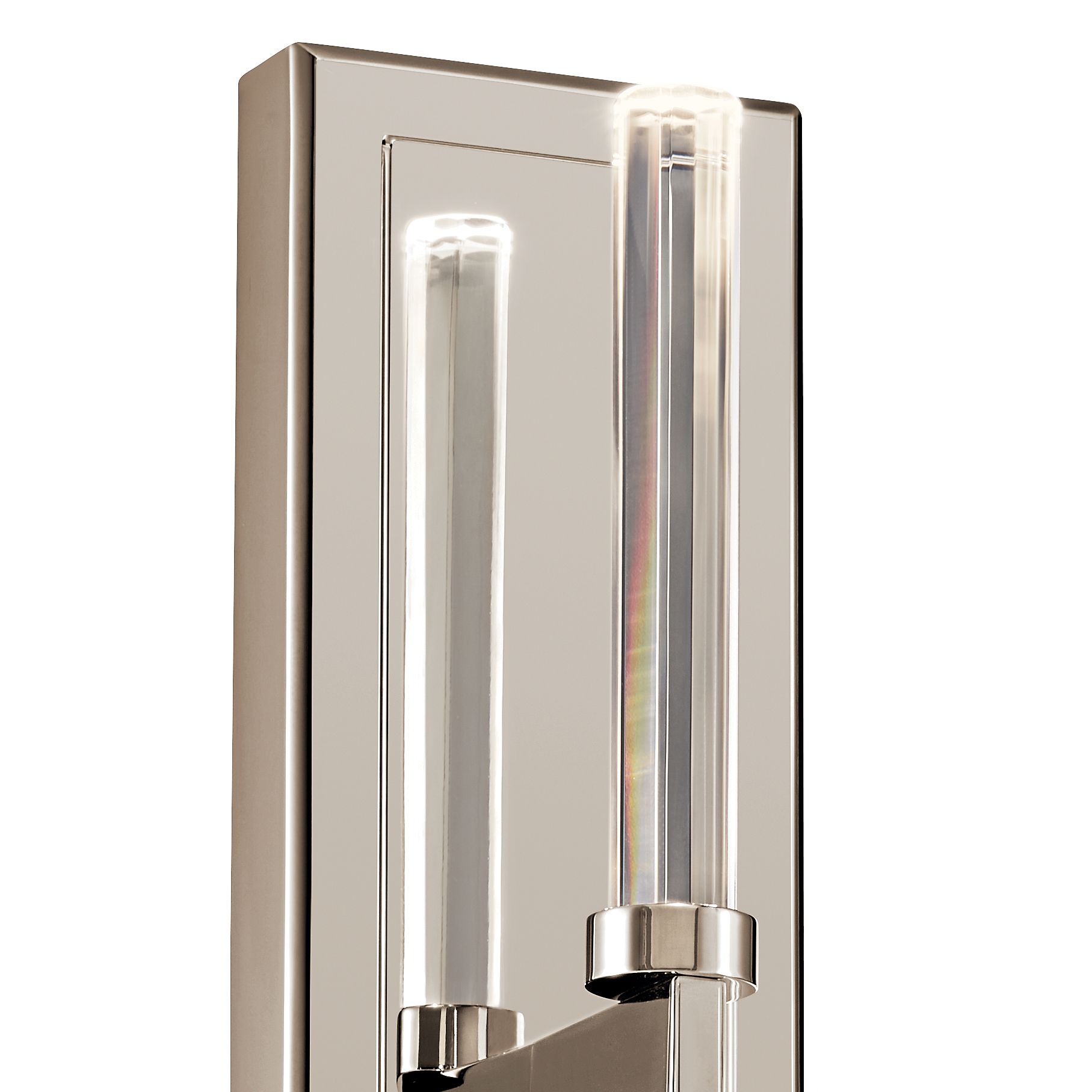 Image 2 Sycara 19 Inch 2 Light LED Wall Sconce with Faceted Crystal in PN more views