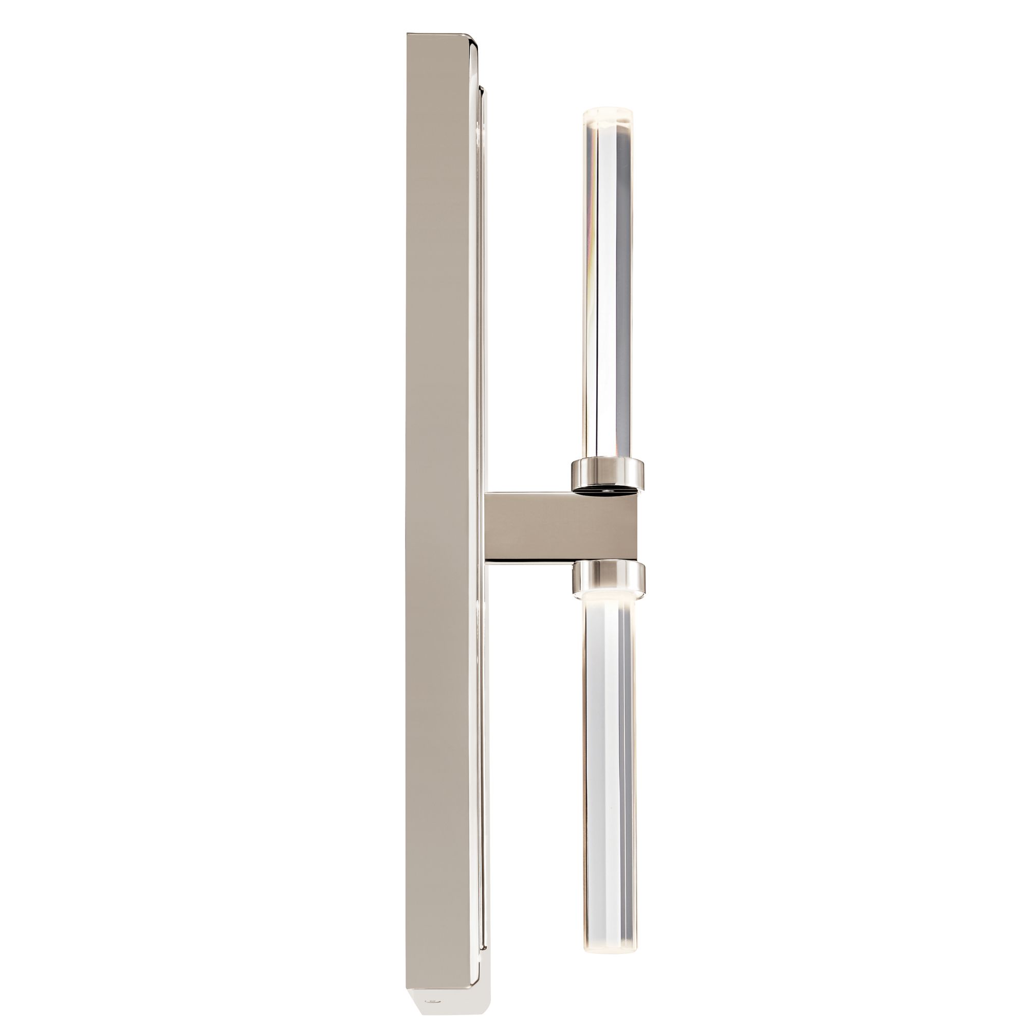 Image 3 Sycara 19 Inch 2 Light LED Wall Sconce with Faceted Crystal in PN more views